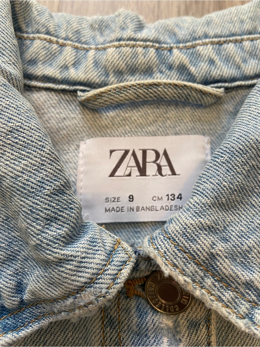 Zara Cropped Denim Jacket in Blue Size 9 - Picture 3 of 3